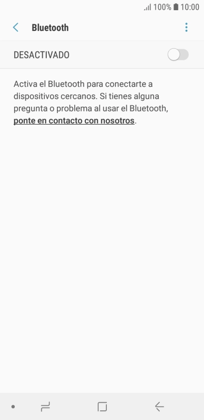 Pulsa el indicador para activar la función.