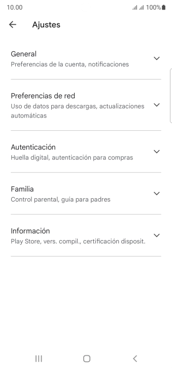 Pulsa Preferencias de red.