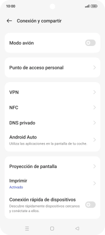 Pulsa Punto de acceso personal.
