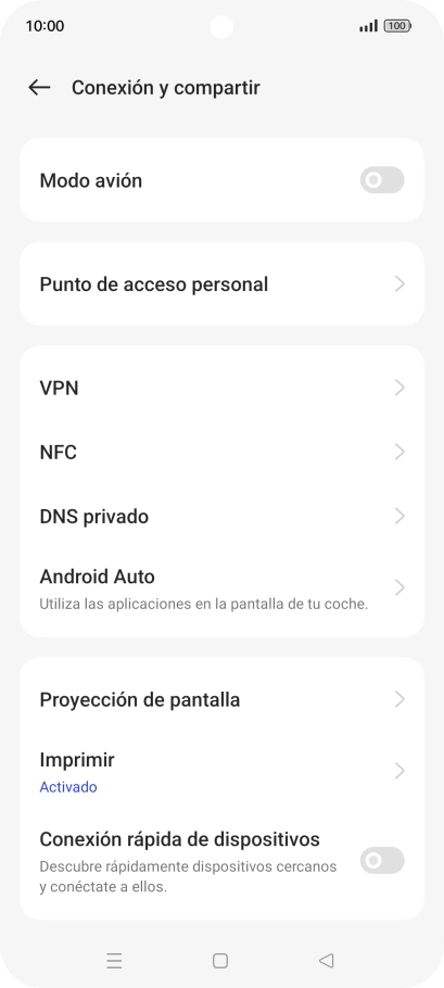Pulsa Punto de acceso personal.