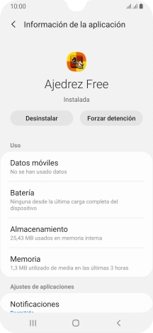 Pulsa Almacenamiento.