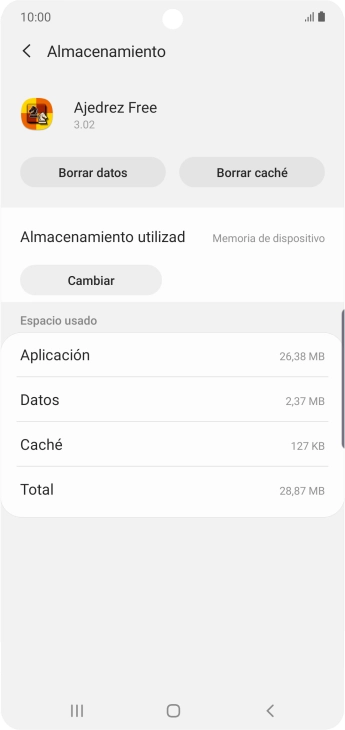 Pulsa Borrar caché.