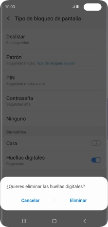 Pulsa Eliminar.
