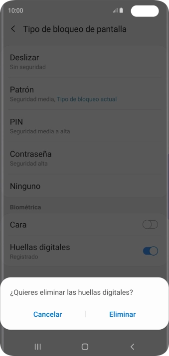 Pulsa Eliminar.