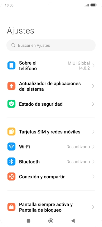 Pulsa Sobre el teléfono.