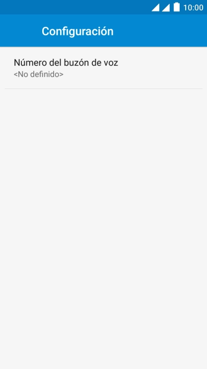 Pulsa Número del buzón de voz.