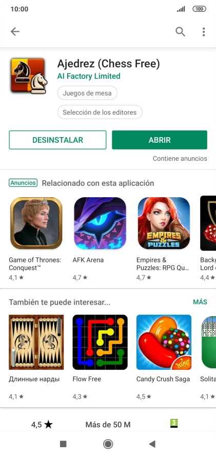 Pulsa la tecla de inicio para terminar y regresar a la pantalla de inicio.