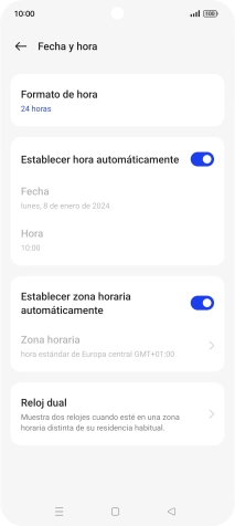 Pulsa la tecla de inicio para terminar y regresar a la pantalla de inicio.
