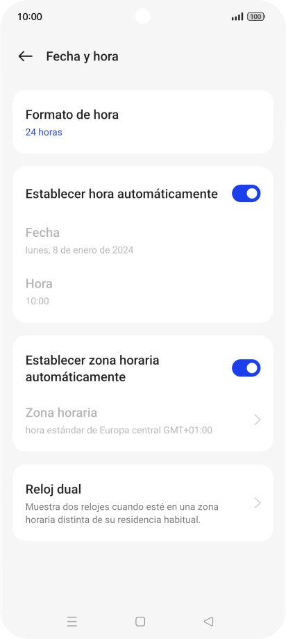 Pulsa la tecla de inicio para terminar y regresar a la pantalla de inicio.