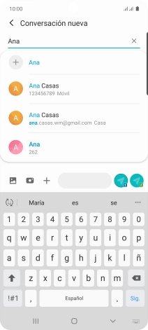 Pulsa el contacto deseado.