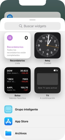 Pulsa el widget deseado.