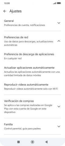 Pulsa Actualizar aplicaciones automáticamente.