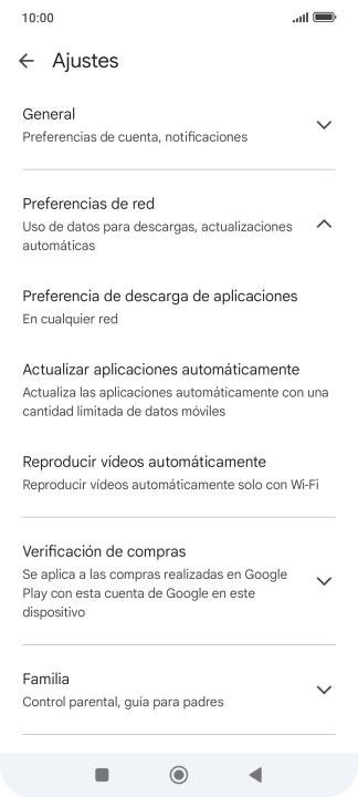 Pulsa Actualizar aplicaciones automáticamente.