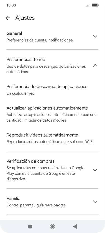Pulsa Actualizar aplicaciones automáticamente.