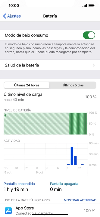 Desliza el dedo hacia arriba desde la parte inferior de la pantalla para terminar y volver a la pantalla de inicio.