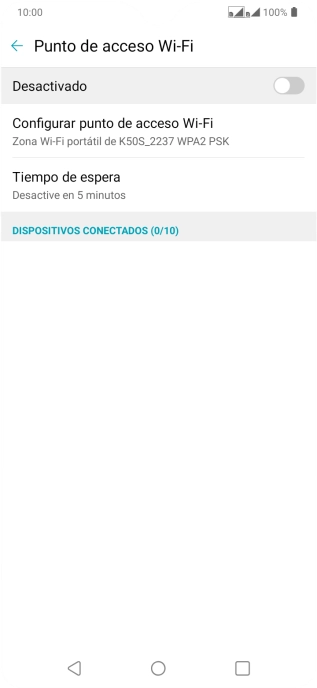 Pulsa Configurar punto de acceso Wi-Fi.
