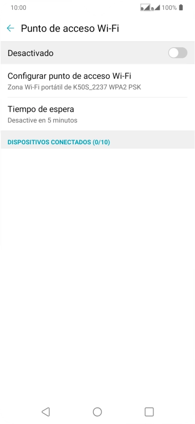 Pulsa Configurar punto de acceso Wi-Fi.