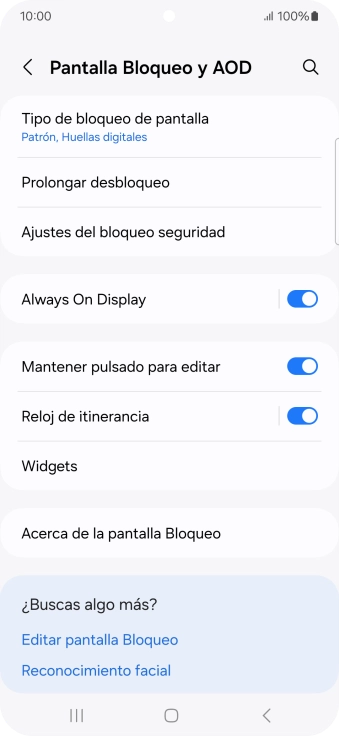 Pulsa Tipo de bloqueo de pantalla e introduce el código de seguridad extra que has creado anteriormente.