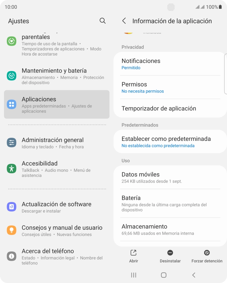 Pulsa Almacenamiento.