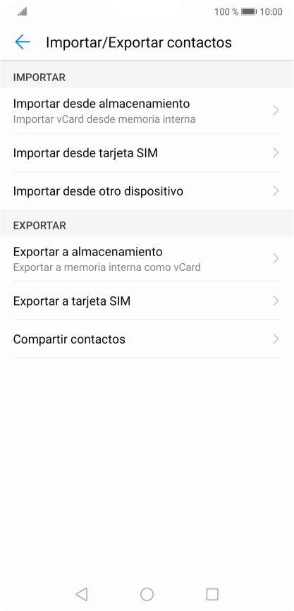 Pulsa Importar desde tarjeta SIM.