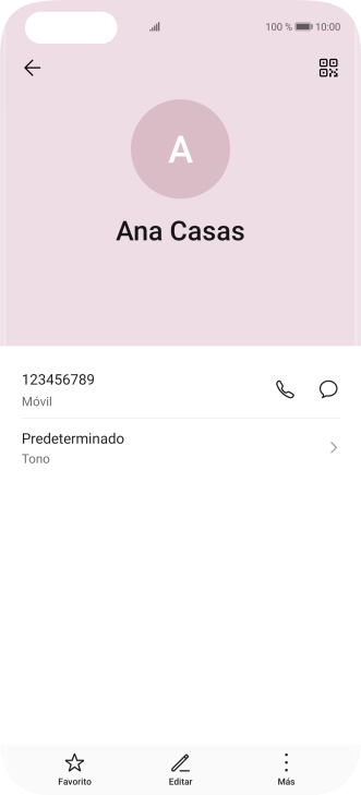 Pulsa el número de teléfono.