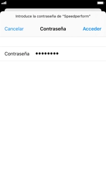 Introduce la contraseña de la red wifi y pulsa Acceder.