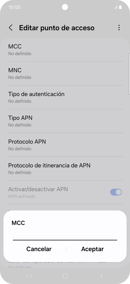 Introduce 214 y pulsa Aceptar.