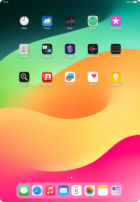 Pulsa en un lugar cualquiera de la pantalla de bloqueo y mantén la pulsación unos instantes.