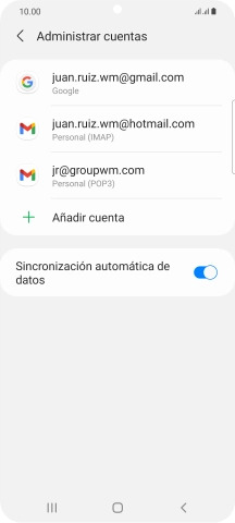 Pulsa el indicador junto a 