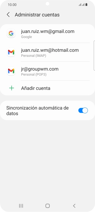 Pulsa el indicador junto a 