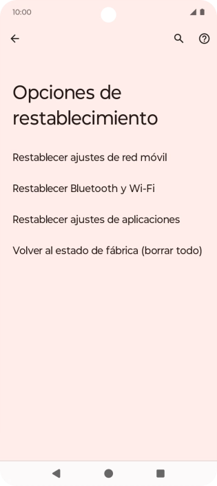 Pulsa Restablecer ajustes de red móvil.