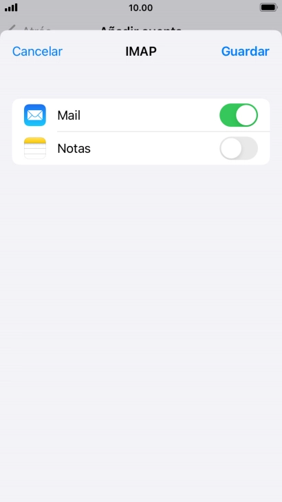 Pulsa Guardar. Ahora se ha configurado tu cuenta de correo electrónico. Si deseas seleccionar más ajustes del servidor de correo de entrada o de salida, continúa con los pasos siguientes.