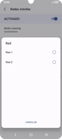 Pulsa la red deseada.