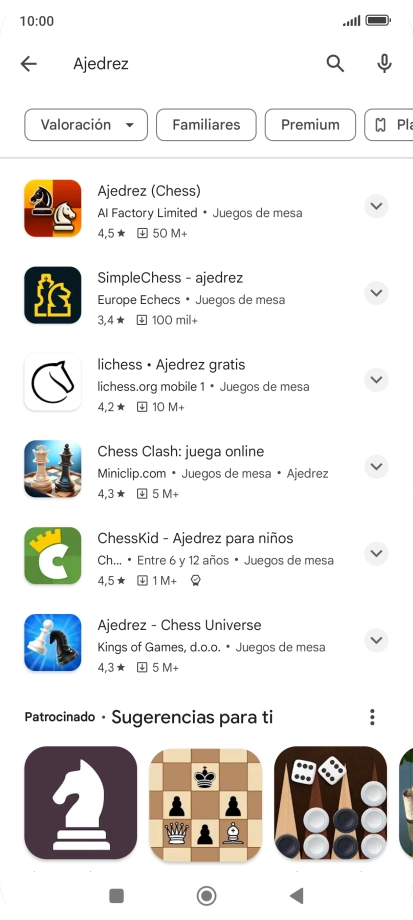 Pulsa la app deseada.