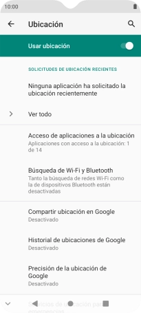 Pulsa Precisión de la ubicación de Google.