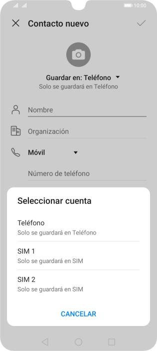 Pulsa Teléfono.