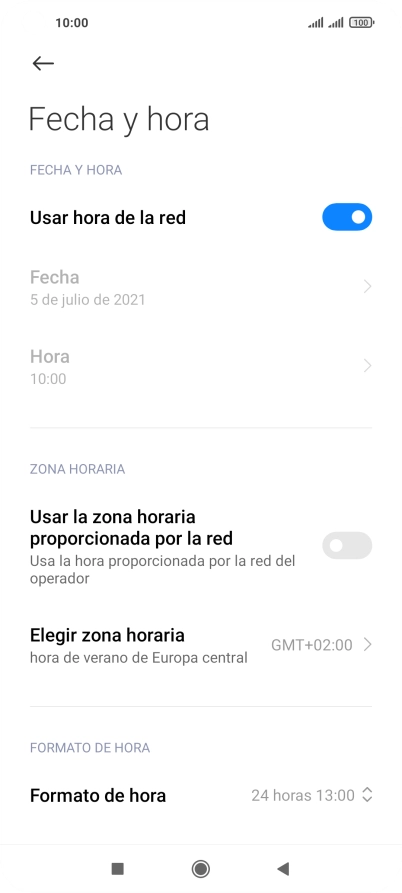 Pulsa el indicador junto a 