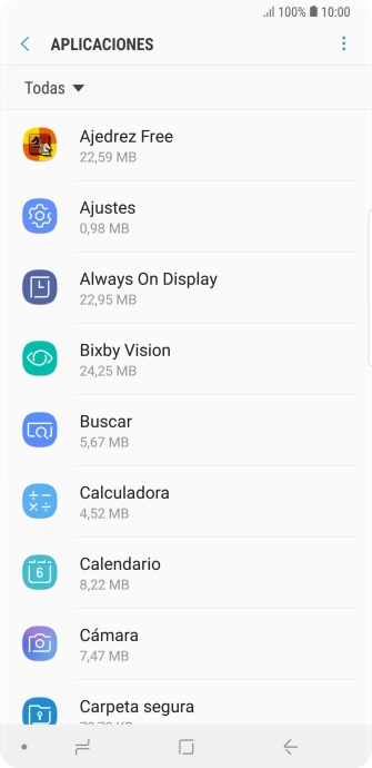Pulsa la app deseada.