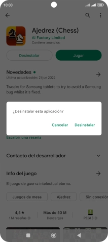 Pulsa Desinstalar.