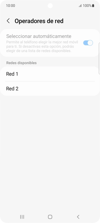 Pulsa la red deseada.