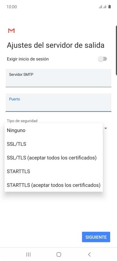 Pulsa Ninguno para desactivar la función.