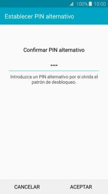 Vuelve a introducir el código PIN y pulsa ACEPTAR.