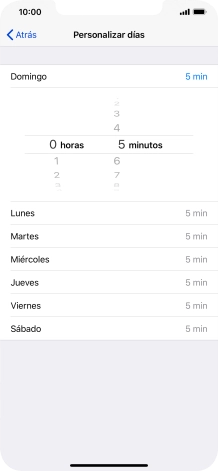 Selecciona el período de tiempo deseado.