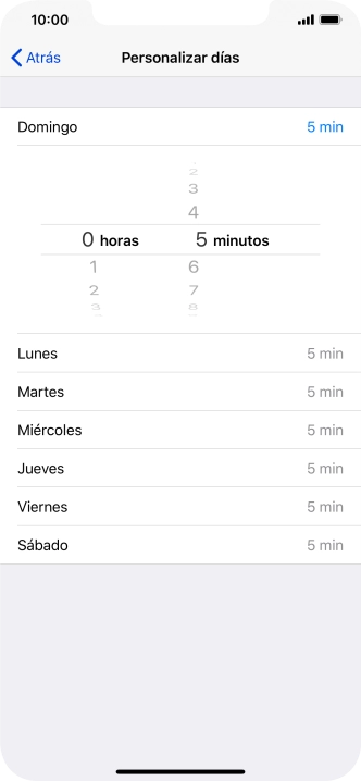 Selecciona el período de tiempo deseado.