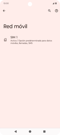 Pulsa el nombre de la tarjeta SIM.