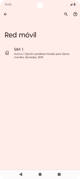 Pulsa el nombre de la tarjeta SIM.