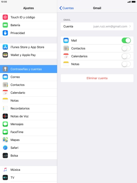 Pulsa el indicador junto a 