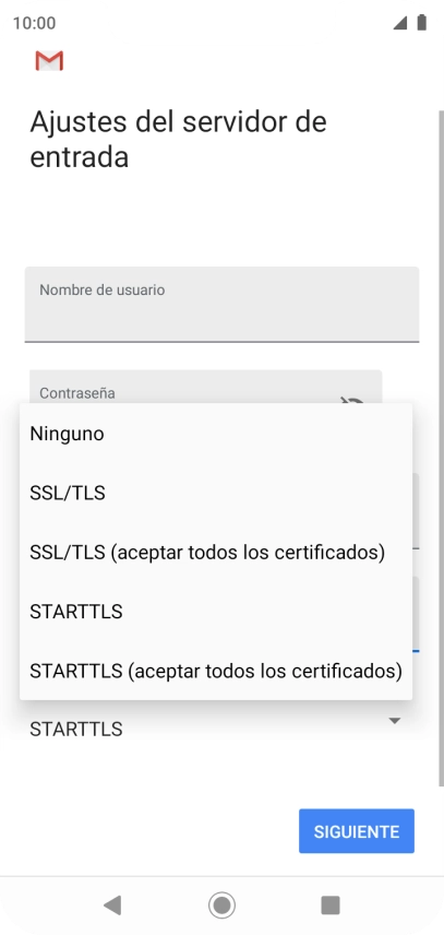 Pulsa Ninguno para desactivar la función.