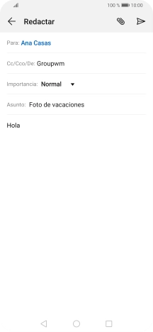 Pulsa el icono de anexos.