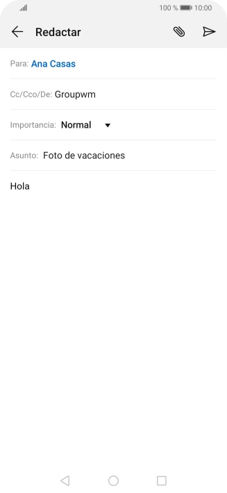 Pulsa el icono de anexos.